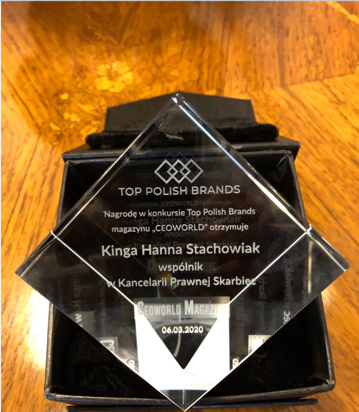 Kinga Hanna Stachowiak laureatką Top Polish Brands 2020